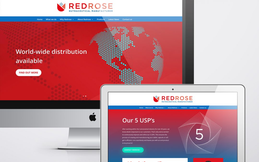 Redrose Nutraceuticals Website Design